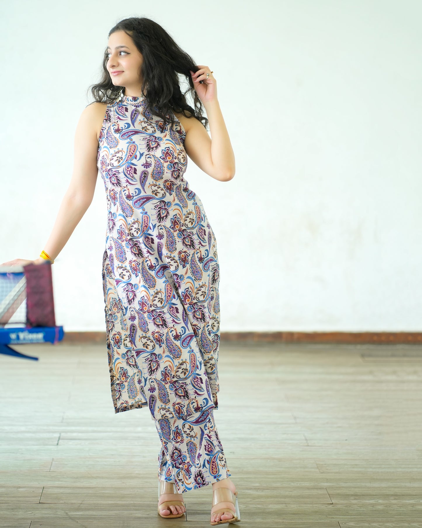 दिशा’s Pure Cotton Backless Plazo Set