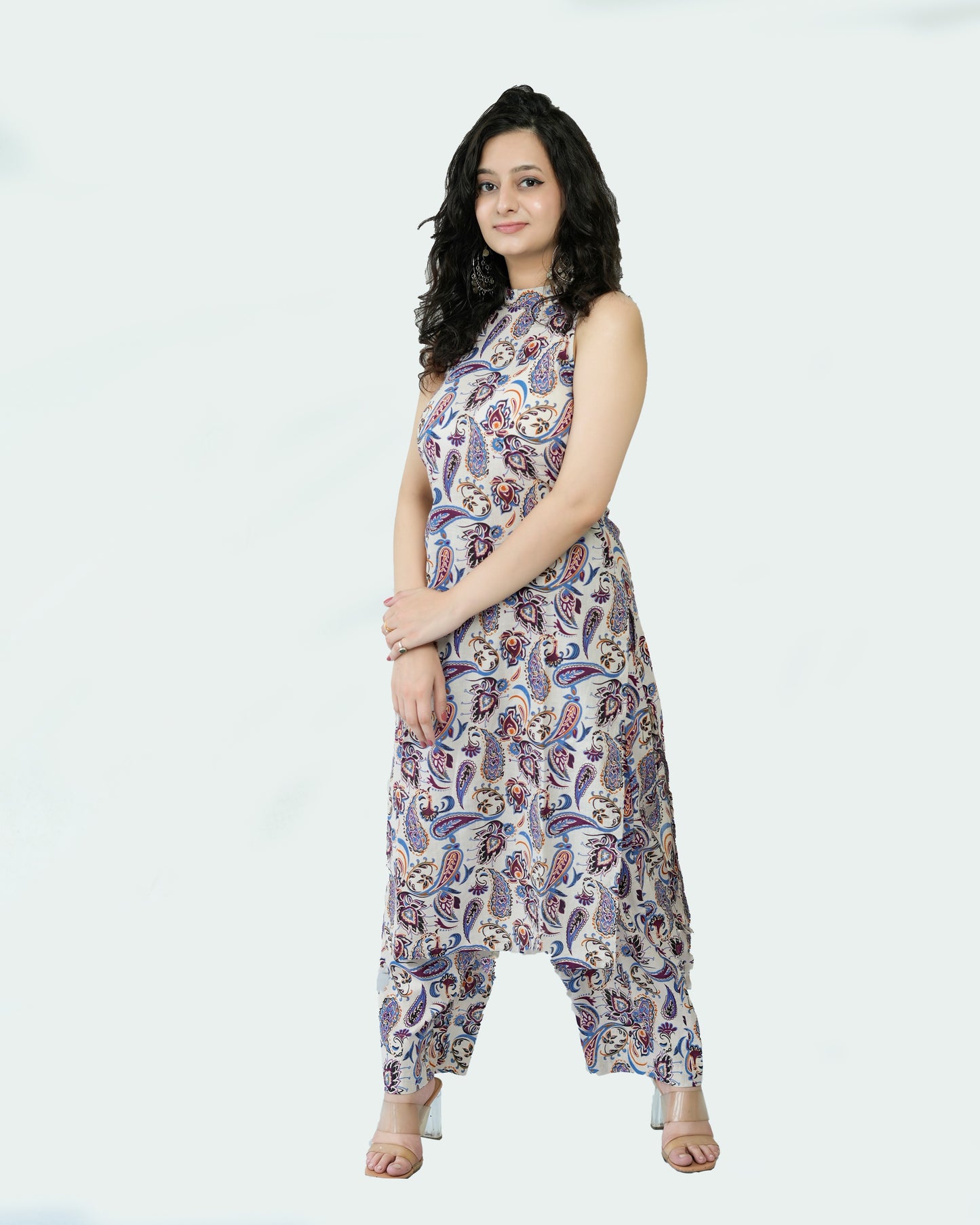 दिशा’s Pure Cotton Backless Plazo Set