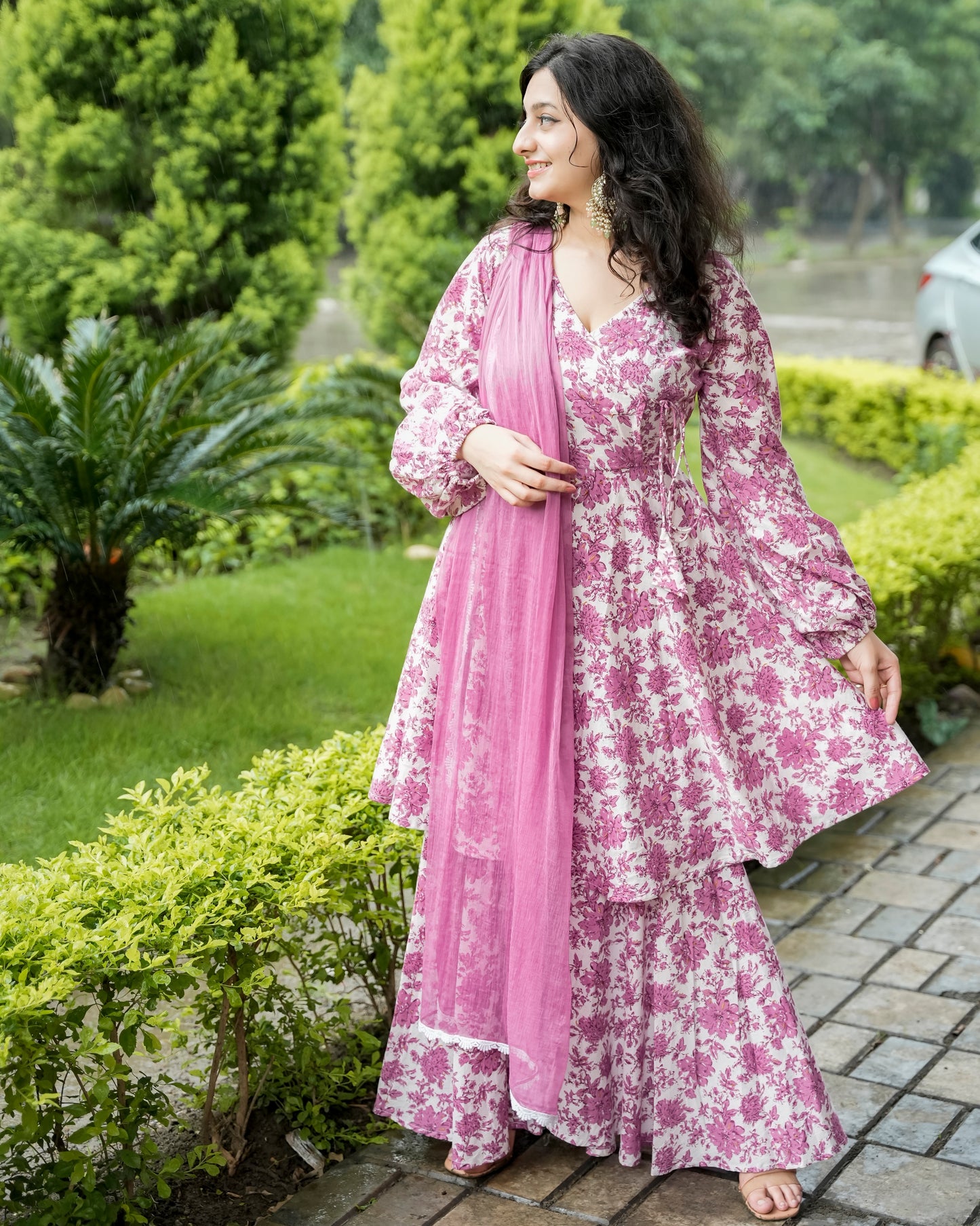 दिशा’s Floral Dream Print Sharara set