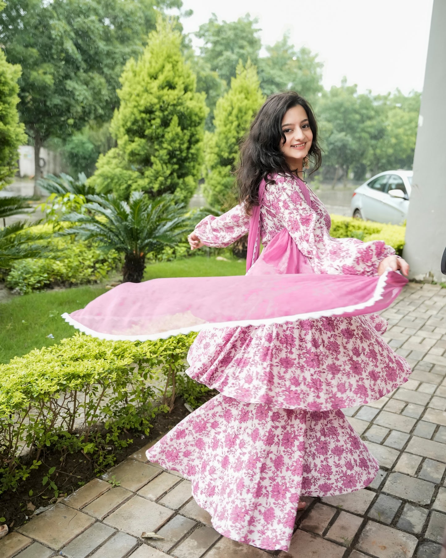 दिशा’s Floral Dream Print Sharara set