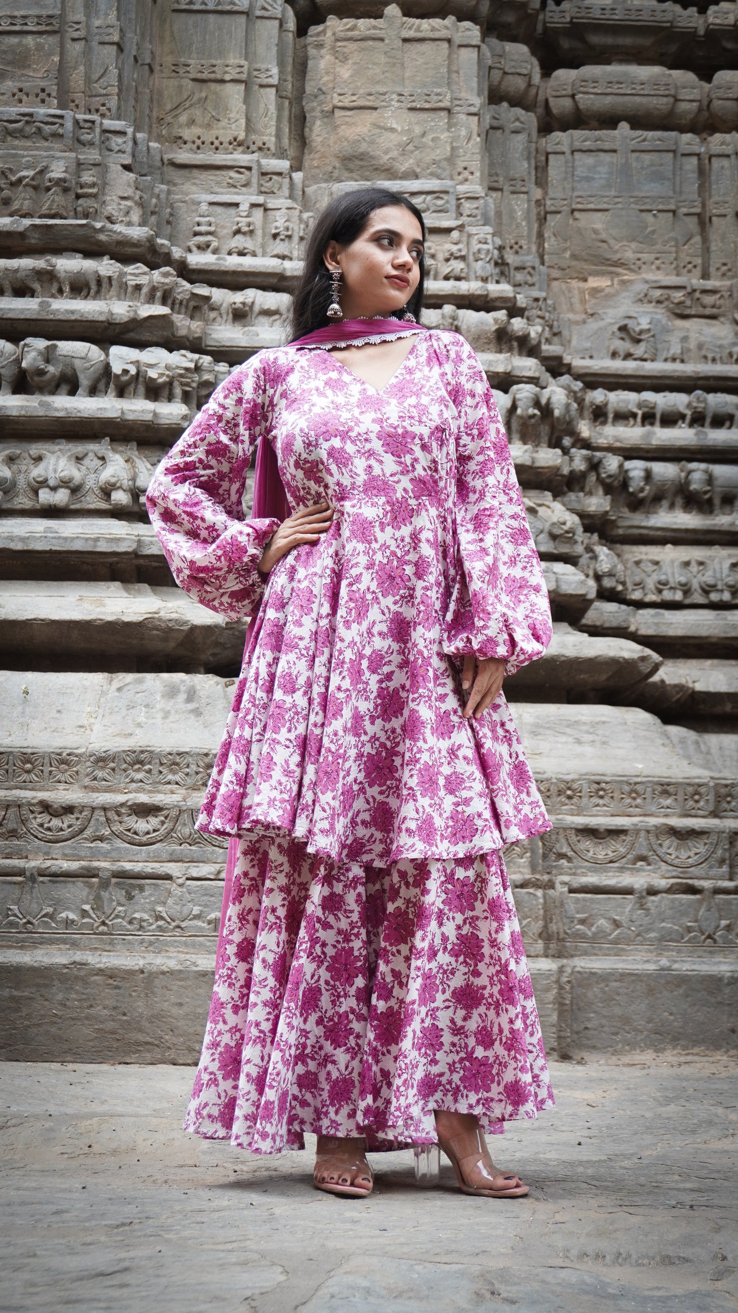 दिशा’s Floral Dream Print Sharara set