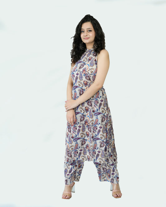 दिशा’s Pure Cotton Backless Plazo Set