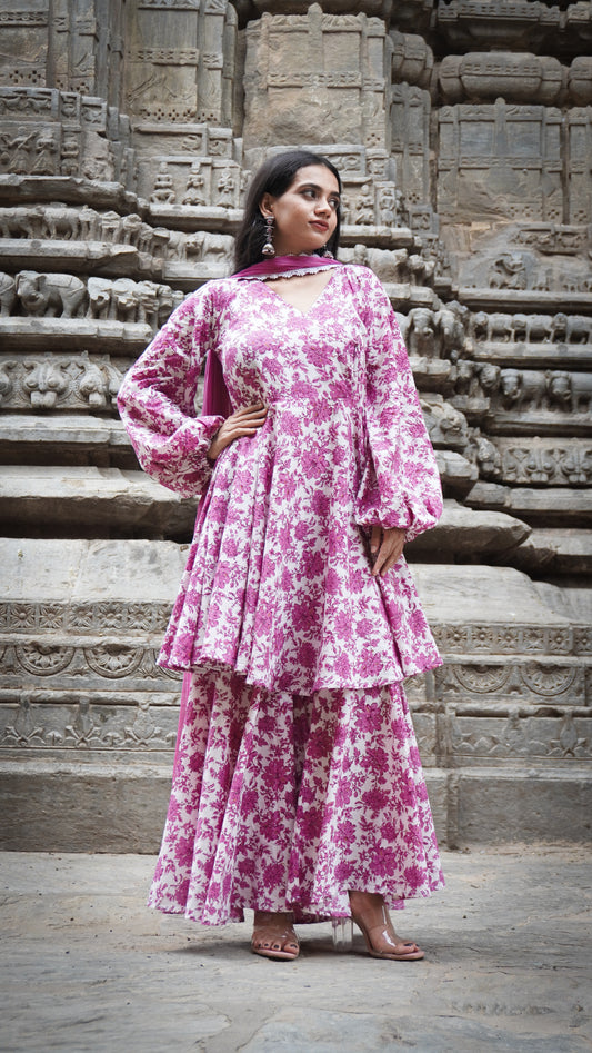 दिशा’s Floral Dream Print Sharara set